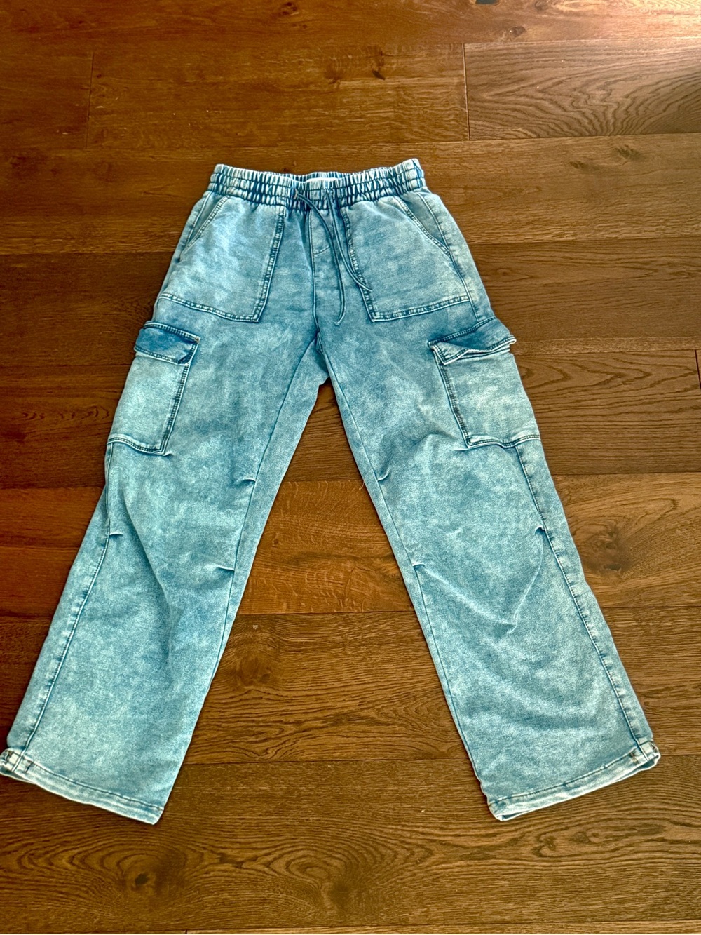 Vanilla Star Light Blue Washed Cargo Jeans
